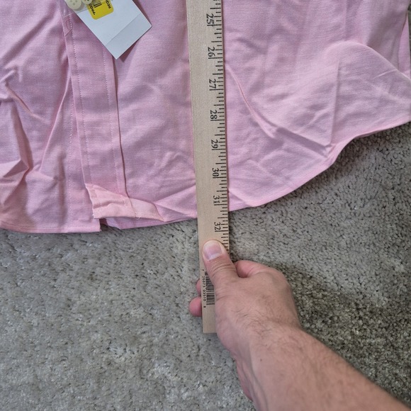 Polo Ralph Lauren Stretch Oxford Shirt Pink Mens XL Slim Button Down Academia - Picture 10 of 15